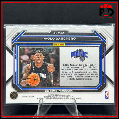 2022-23 Panini Prizm PAOLO BANCHERO RC Rookie Variation Fast Break