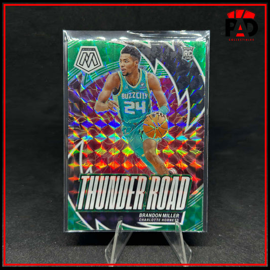 2023-24 Panini Mosaic Thunder Road Brandon Miller RC Green Mosaic