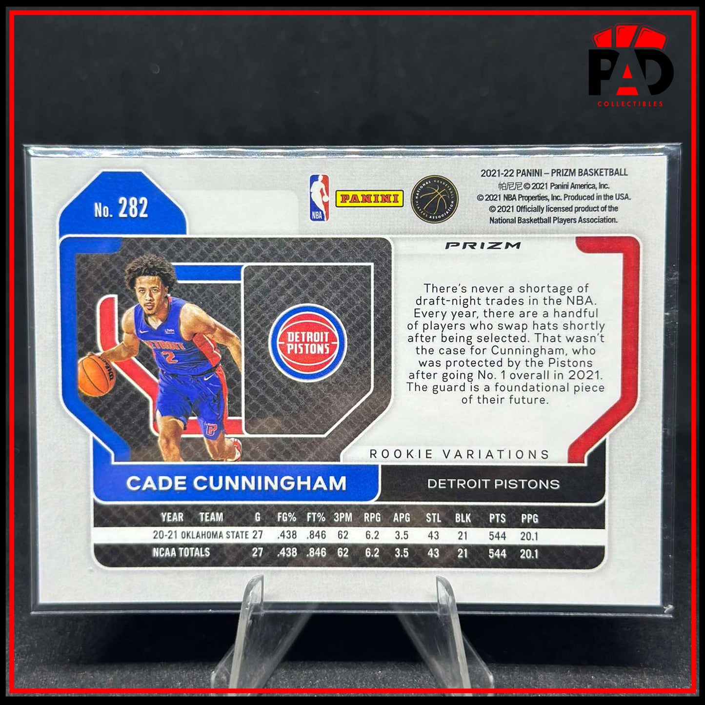 2021-22 Panini Prizm Cade Cunningham RC Fast Break Prizm Rookie Variations