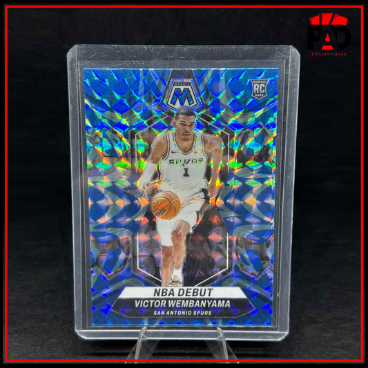 2023-24 Mosaic Basketball Victor Wembanyama RC Reactive Blue NBA Debut