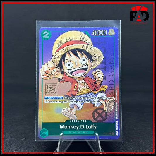 English One Piece Card Game - P-037 Monkey D. Luffy 1st Anniversary  Stamp